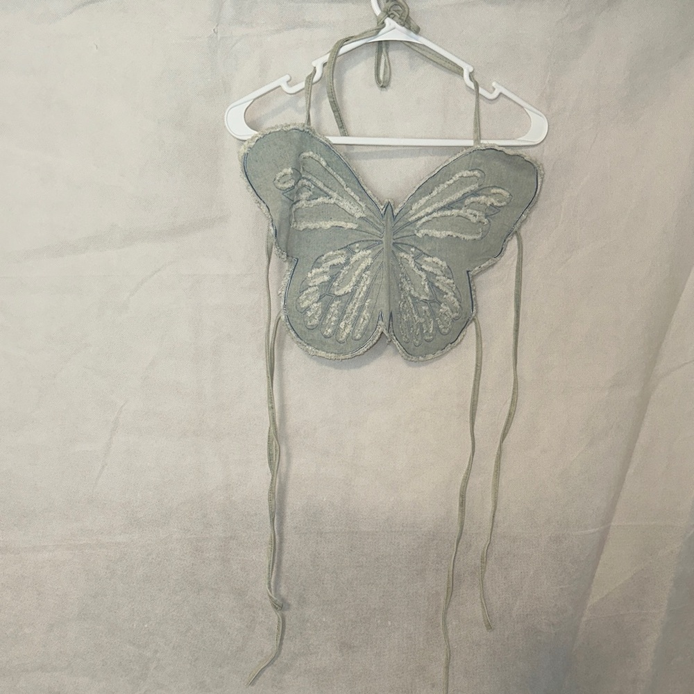 Butterfly Denim Top